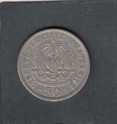 Beschrijving: 50 Centimes  DUVALIER